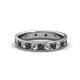 1 - Livia 2.40 mm Black and White Diamond Eternity Band 