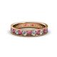 1 - Livia 2.70 mm Rhodolite Garnet and Diamond Eternity Band 