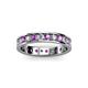 2 - Livia 2.70 mm Amethyst and Diamond Eternity Band 