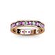 2 - Livia 2.70 mm Amethyst and Diamond Eternity Band 
