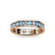 2 - Livia 2.70 mm Blue Topaz and Diamond Eternity Band 