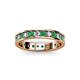 2 - Livia 2.70 mm Emerald and Diamond Eternity Band 