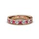 1 - Livia 3.00 mm Pink Tourmaline and Diamond Eternity Band 