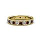 1 - Livia 3.00 mm Red Garnet and Diamond Eternity Band 