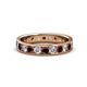 1 - Livia 3.00 mm Red Garnet and Diamond Eternity Band 