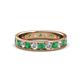1 - Livia 3.00 mm Emerald and Diamond Eternity Band 