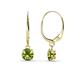 1 - Grania Peridot (5mm) Solitaire Dangling Earrings 