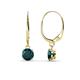 1 - Grania London Blue Topaz (5mm) Solitaire Dangling Earrings 