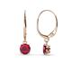 1 - Grania Ruby (5mm) Solitaire Dangling Earrings 