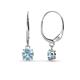 1 - Grania Aquamarine (5mm) Solitaire Dangling Earrings 