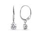 1 - Grania White Sapphire (5mm) Solitaire Dangling Earrings 