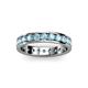 3 - Livia 3.00 mm Aquamarine Eternity Band 