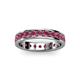 3 - Livia 3.00 mm Rhodolite Garnet Eternity Band 