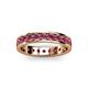 3 - Livia 3.00 mm Rhodolite Garnet Eternity Band 