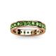 3 - Livia 3.00 mm Green Garnet Eternity Band 