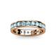 3 - Livia 3.00 mm Aquamarine Eternity Band 