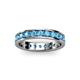 3 - Livia 3.00 mm Blue Topaz Eternity Band 