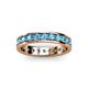 3 - Livia 3.00 mm Blue Topaz Eternity Band 