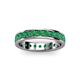 3 - Livia 3.00 mm Emerald Eternity Band 