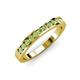 4 - Kathiryn 2.00 mm Peridot 11 Stone Wedding Band 