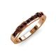 4 - Kathiryn 2.00 mm Red Garnet 11 Stone Wedding Band 