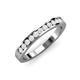 4 - Kathiryn 2.00 mm White Sapphire 11 Stone Wedding Band 