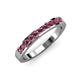 4 - Kathiryn 2.00 mm Rhodolite Garnet 11 Stone Wedding Band 