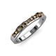 4 - Kathiryn 2.00 mm Smoky Quartz 11 Stone Wedding Band 