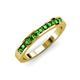 4 - Kathiryn 2.00 mm Green Garnet 11 Stone Wedding Band 