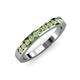 4 - Kathiryn 2.00 mm Peridot 11 Stone Wedding Band 