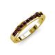 4 - Kathiryn 2.00 mm Red Garnet 11 Stone Wedding Band 