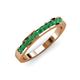 4 - Kathiryn 2.00 mm Emerald 11 Stone Wedding Band 