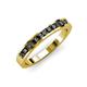 4 - Kathiryn 2.00 mm Black Diamond 11 Stone Wedding Band 