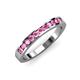 4 - Kathiryn 2.00 mm Pink Sapphire 11 Stone Wedding Band 