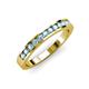 4 - Kathiryn 2.00 mm Aquamarine 11 Stone Wedding Band 