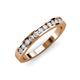 4 - Kathiryn 2.00 mm Diamond 11 Stone Wedding Band 