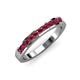3 - Kathiryn 2.30 mm Ruby 11 Stone Wedding Band 