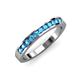 3 - Kathiryn 2.30 mm Blue Topaz 11 Stone Wedding Band 