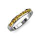 3 - Kathiryn 2.30 mm Citrine 11 Stone Wedding Band 