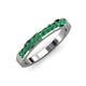 3 - Kathiryn 2.30 mm Emerald 11 Stone Wedding Band 