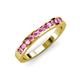 3 - Kathiryn 2.30 mm Pink Sapphire 11 Stone Wedding Band 