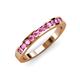 3 - Kathiryn 2.30 mm Pink Sapphire 11 Stone Wedding Band 
