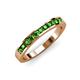 3 - Kathiryn 2.30 mm Green Garnet 11 Stone Wedding Band 