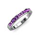3 - Kathiryn 2.30 mm Amethyst 11 Stone Wedding Band 