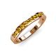 3 - Kathiryn 2.30 mm Citrine 11 Stone Wedding Band 
