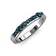 3 - Kathiryn 2.30 mm London Blue Topaz 11 Stone Wedding Band 
