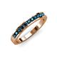 3 - Kathiryn 2.30 mm Blue Diamond 11 Stone Wedding Band 