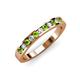 3 - Kathiryn 2.30 mm Peridot and Diamond 11 Stone Wedding Band 