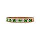 1 - Kathiryn 2.30 mm Green Garnet and Diamond 11 Stone Wedding Band 