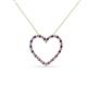 2 - Elaina Amethyst and Diamond Heart Pendant 